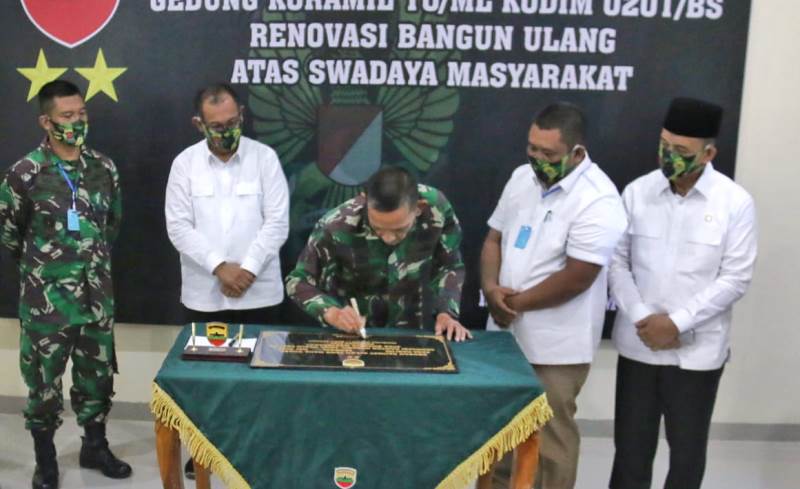 Akhyar Dampingi Pangdam I/BB Resmikan Kantor Koramil 10/ML