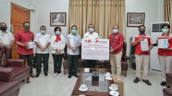Pemko Medan Terima Bantuan 5.000 Masker dan 75 Liter Hand Sanitizer