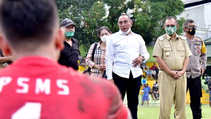 Akhyar Dampingi Gubsu Saksikan PSMS Medan Latihan