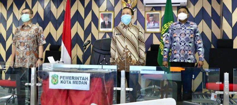 Pjs Walikota Medan Ikuti Rakornas Pengendalian Inflasi 2020