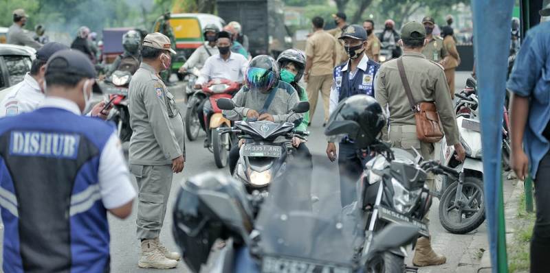 Pemko Medan Kembali Gelar Razia Masker di Medan Sunggal