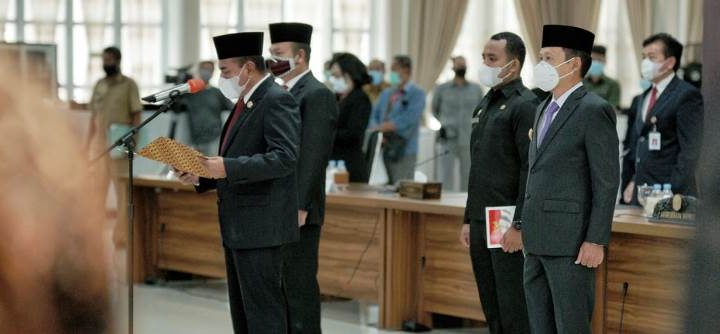 Pjs Walikota Medan Hadiri Pelantikan Sekda Jadi Koordinator TPAKD Kota Medan