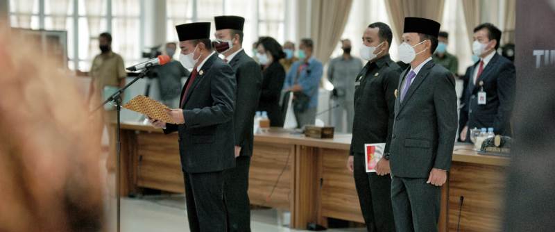 Pjs Walikota Medan Hadiri Pelantikan Sekda Jadi Koordinator TPAKD Kota Medan