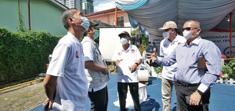 Pjs Walikota Medan Hadiri Simulasi Pemungutan dan Penghitungan Suara dengan Protokol Kesehatan