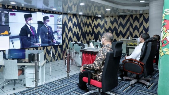 Sekda Ikuti Pelantikan Wali Kota Medan dan Wakil Wali Kota Medan secara Virtual