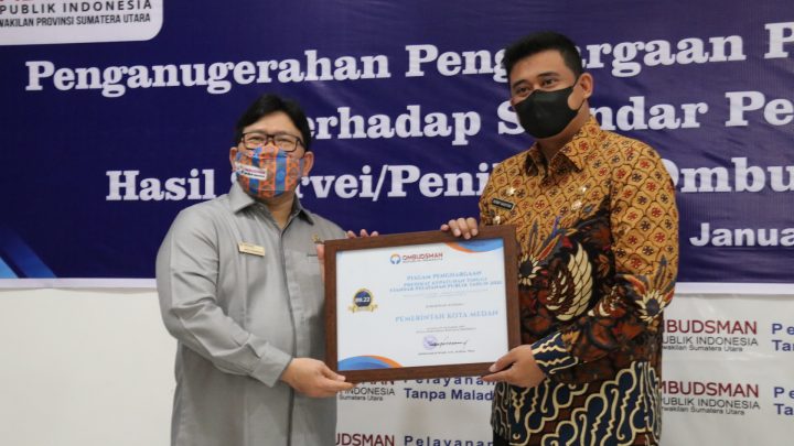 Pemko Medan Raih Predikat Kepatuhan Tinggi Standar Pelayanan Publik
