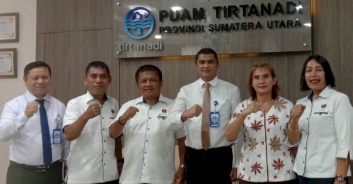 Panitia Natal PWI Sumut Audiensi dengan Dirut Perumda Tirtanadi