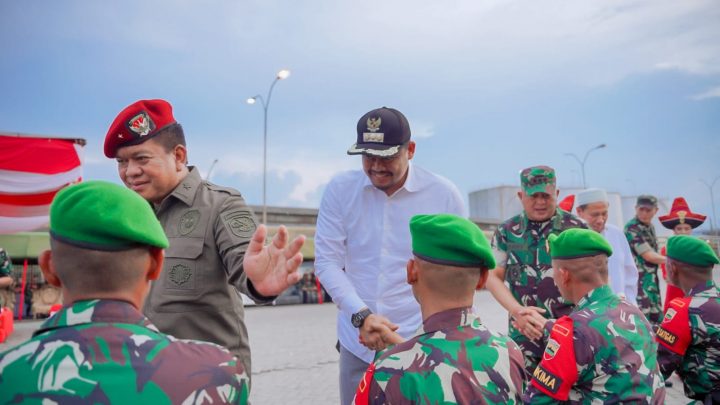 Dampingi Panglima TNI Lepas Satgas Yonif 125/SMB, Bobby Nasution: Selamat Bertugas