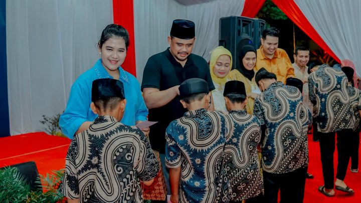 Bobby Nasution dan Kahiyang Ayu Buka Puasa Bersama Anak Yatim di Penghujung Ramadan