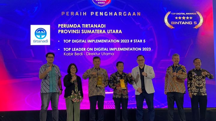 Perumda Tirtanadi Raih Bintang 5 Top Digital Implementation 2023, Kabir Bedi Sabet Top Leader