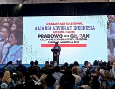 Wow, Ribuan Advokat Deklarasi Dukung Prabowo – Gibran, Otto Hasibuan: Semua Atas Inisiatif Sendiri