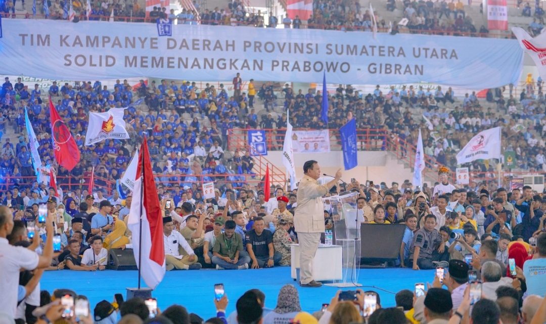 Prabowo Merasa Diberi Nilai 100 Bukan 11 Karena Disambut Belasan Ribu Pendukungnya di Sumut