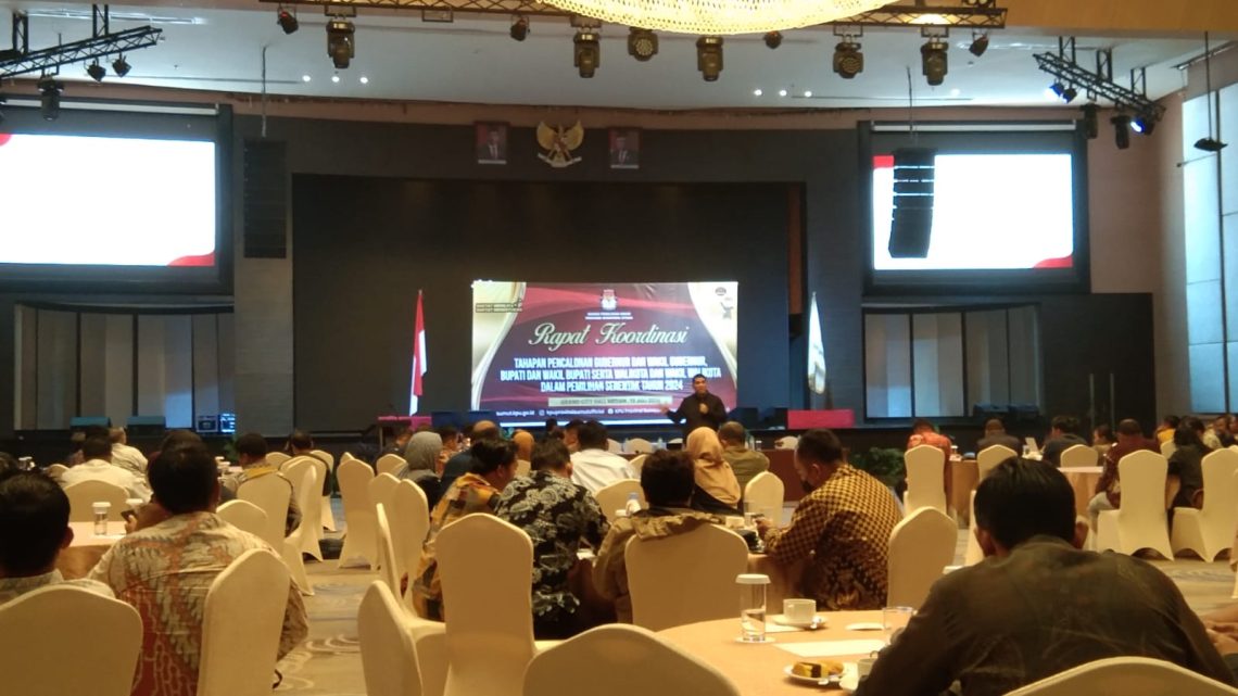 Rapat Koordinasi, Ketua KPU Sumut Jelaskan Cara Penyusunan Program Calon Kepala Daerah Jelang Pilkada 2024