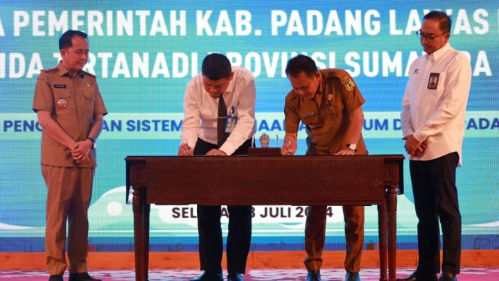 MoU Penyediaan Air Minum Kabupaten Palas dengan Perumda Tirtanadi Sah Ditandatangani, Pj Gubsu Jadi Saksinya