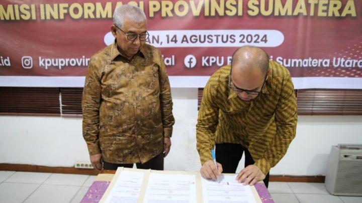 KPU Sumut dan KIP Sumut Tandatangani MoU Keterbukaan Informasi Publik