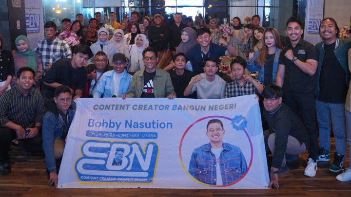 Konten Kreator Se-Sumut DeklarasiDukung Bobby Nasution di Pilgubsu
