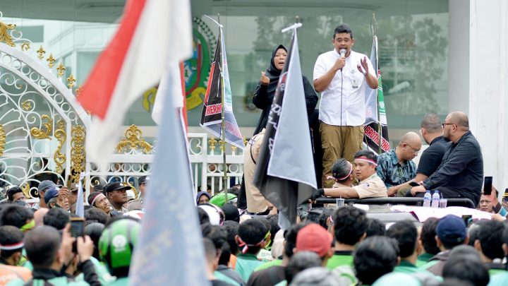 Gubernur Bobby Nasution Temui dan Dengarkan Keluhan Driver Ojol