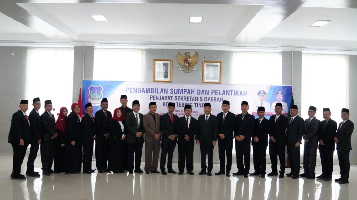 Lantik Muhammad Syah Irwan Sebagai Sekda, Wali Kota Tebing Tinggi Tekankan Amanah dan Integritas