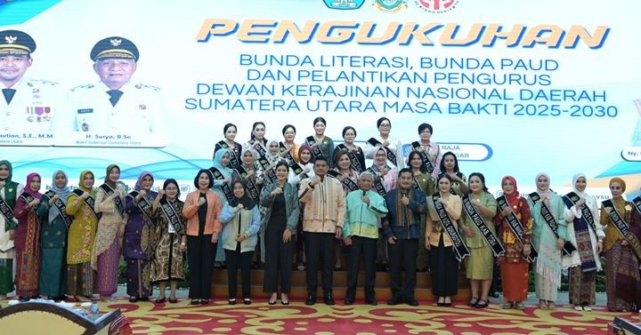 Gubernur Bobby Nasution Kukuhkan Bunda Literasi dan Bunda PAUD Sumut