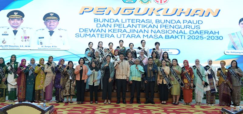 Gubernur Bobby Nasution Kukuhkan Bunda Literasi dan Bunda PAUD Sumut