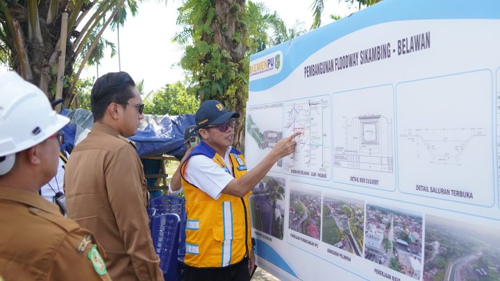 Rico Waas Tinjau Proyek Floodway Sei Sikambing-Belawan