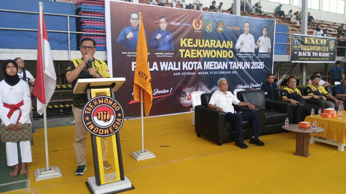 Mewakili Wali Kota Medan, Kadispora Dukung Penuh Kejuaraan Taekwondo Digelar Pengkot TI Medan
