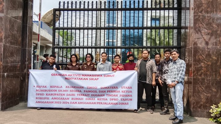 Gerakan Aktivis Masyarakat Sumut Gelar Unjuk Rasa di Kejatisu Terkait Anggaran BRT