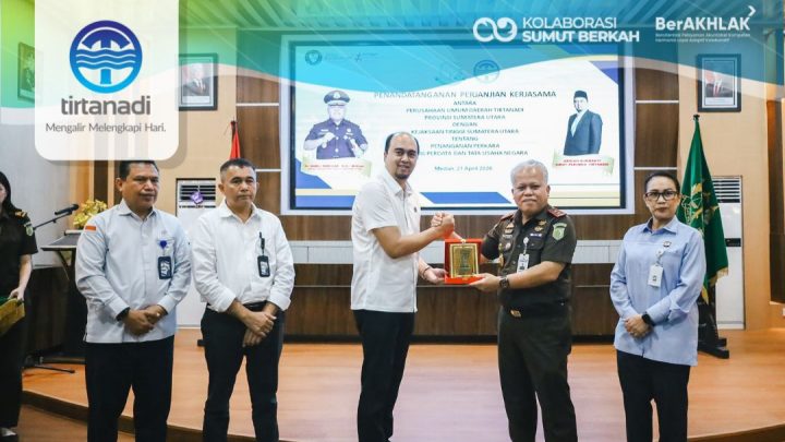 Dirut Perumda Tirtanadi Sumut, Ardian Surbakti dan Kajatisu Teken MoU Penanganan Perkara DATUN