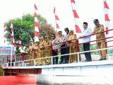 Wali Kota Tebing Tinggi dan Kapolres Resmikan Jembatan Merah Putih