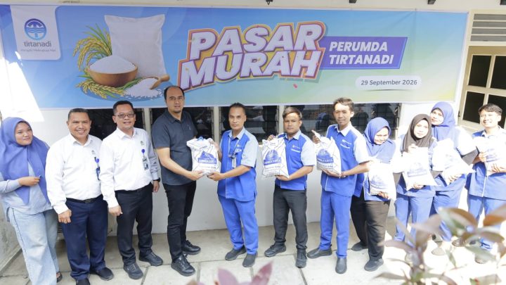 Perumda Tirtanadi Gelar Pasar Murah: Rp 50 Ribu Dapat 5 Kg Beras Diserbu Warga